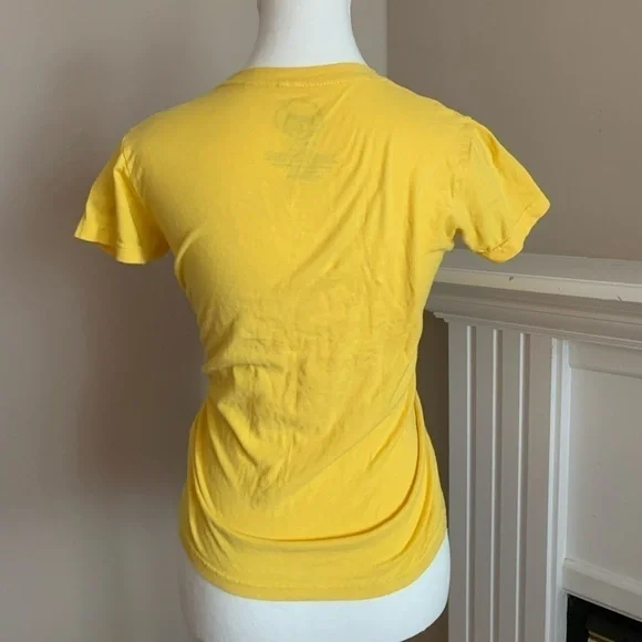 “VIRGINITY ROCKS” Yellow Fitted Tee, Size S - Picture 2 of 3